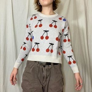 Madewell Cherry Print Sweater